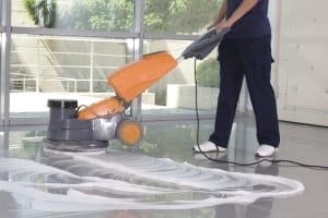 Quality Janitorial Cleaning Services Penticton BC - Cleaning the floor with machine