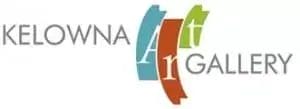 Logo for the Kelowna Art Gallery, with "Kelowna Art Gallery" and stylized overlapping shapes in teal, red, and green surrounding "Art," symbolizing creativity much like the attention to detail found in professional janitorial cleaning.