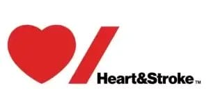 A red heart shape and a red forward slash symbol next to the words "Heart&Stroke" in bold black text on a white background, representing dedication similar to that in Property Maintenance and Janitorial Cleaning.